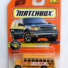 School Bus-“Card #12-Dark Yellow-w/Go TEAM Go Tampo” (Matchbox 75 Big Movers Series-2) “Rare-Vintage” (1997) 