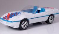 '87 Corvette-“Card! #14-White/Blue” (Matchbox 75 “Tyco Fast Lane” Collectible Series) “Rare-Vintage” (1996) 