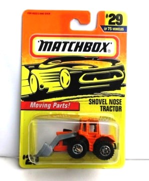 Shovel Nose Tractor -“Card #29-Orange” (Matchbox 75 Challenge Series) “Rare-Vintage” (1997) 