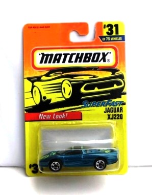Jaguar XJ220 “Card #31- Green” (Matchbox 75 Superfast Series) “Rare-Vintage” (1997) 