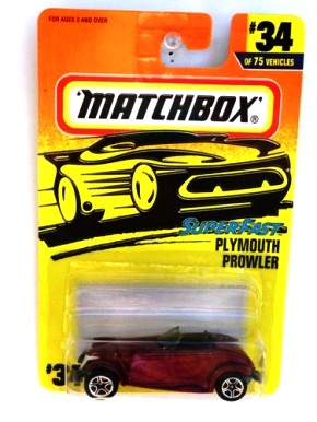 Plymouth Prowler “Card #34- Light Purple” (Matchbox 75 Superfast Series) “Rare-Vintage” (1997) 