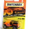 Jeep 4x4-“Card! #37-Orange w/"Cool Mud" Tampo” (Matchbox 75 “Tyco Fast Lane” Collectible Series) “Rare-Vintage” (1996) 