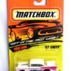 '57 Chevy-“Card! #04-White/Pink” (Matchbox 75 “Tyco Fast Lane” Collectible Series) “Rare-Vintage” (1996) 