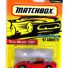 '97 Corvette “Card #04- Red w/Corvette on Window” (Matchbox 75 Superfast Series) “Rare-Vintage” (1997) 