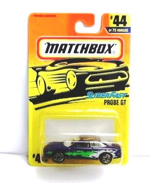 Probe GT -“Card #44- Purple W/Green & White” (Matchbox 75 Superfast Series) “Rare-Vintage” (1997) 