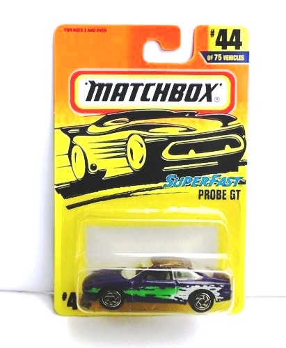 Probe GT -“Card #44- Purple W/Green & White” (Matchbox 75 Superfast Series) “Rare-Vintage” (1997) 
