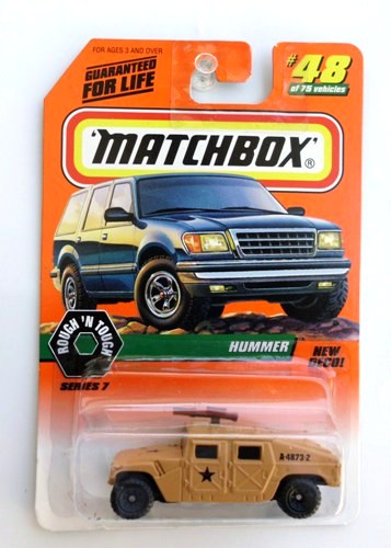 Hummer -“Card #48-Brown” (Matchbox 75 Rough 'N Tough Series-7) “Rare-Vintage” (1997) 