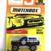 Chevy Blazer -(Off Road Patrol) “Card #50- Black/White” (Matchbox 75 Superfast Series) “Rare-Vintage” (1997) 