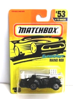 Rhino Rod -“Card #53- Black” (Matchbox 75 Superfast Series) “Rare-Vintage” (1997) 