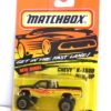 Chevy K-1500 Pickup-“Card! #72-Yellow & Black w/Pink Tampo” (Matchbox 75 “Tyco Fast Lane” Collectible Series) “Rare-Vintage” (1996) 