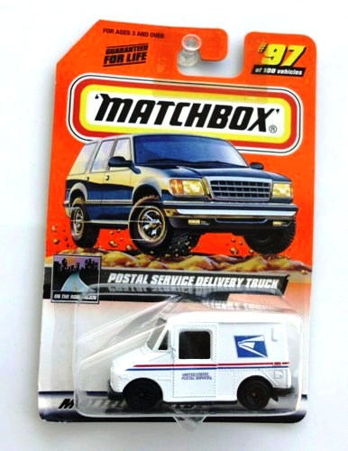 Postal Service Delivery Truck -"Card #97-White" (Matchbox 100 Mattel Wheels Series) “Rare-Vintage” (1998) 