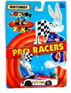 Pro Racers Bugs Bunny (What's U - Copy Bugs Bunny “What's Up Doc?”- Orange/White (Matchbox Looney Tunes Pro Racers Series) “Rare-Vintage” (1993)