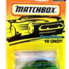 VW Concept -“Card #49- Green W/Black Roof” (Matchbox 75 Superfast Series) “Rare-Vintage” (1997) 