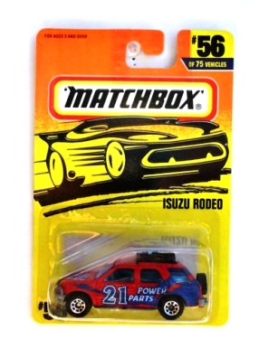 Isuzu Rodeo -“Card #56-Red 'n Blue” (Matchbox 75 Challenge Series) “Rare-Vintage” (1997) 