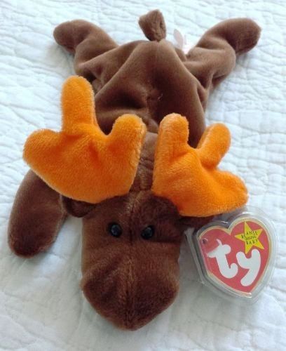 Retired PE Pellets 1993 NWT Ty Beanie Babies Chocolate the Moose 1993 