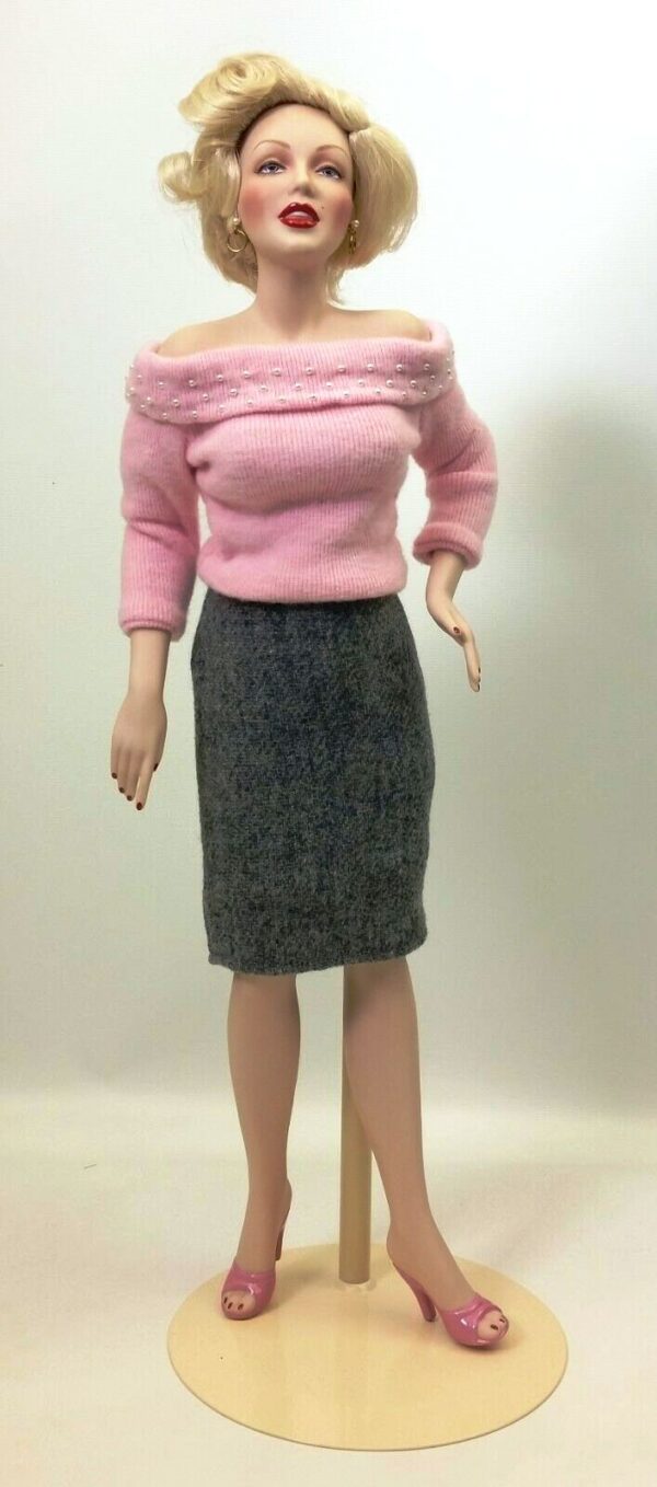 Marilyn Monroe Sweater Girl Porcelain Doll-a