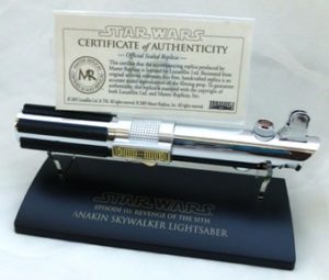 Star Wars (Anakin Skywalker Lightsaber “Authentic Replica”) (Star Wars: Feature Film Movie “EP-III ROTS” Collection) “Rare-Vintage” (2005)