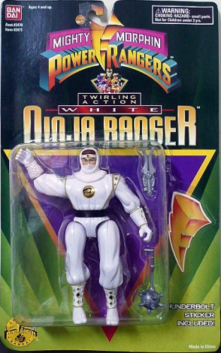 White Ninja Ranger (“Tommy with Sword Twirling Action-Vintage 