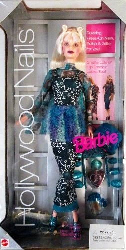 HWN Barbie-d Hollywood Nails Barbie (Blonde "Loop-Hair Style" Exclusive Special Edition) "Rare-Vintage" (1999)