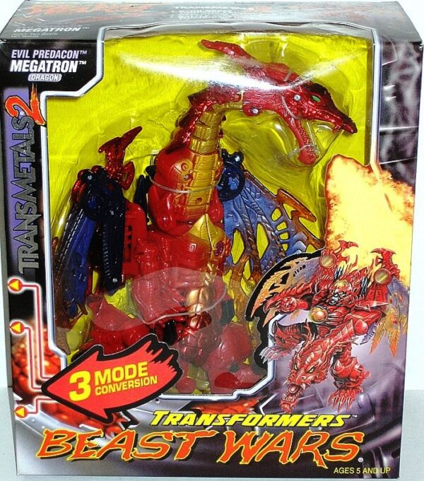 (Hasbro) 1999 Megatron Red Dragon TransMetals 2 Ultra Box Set (Hasbro) 1999 Megatron Red Dragon TransMetals 2 Ultra Box Set