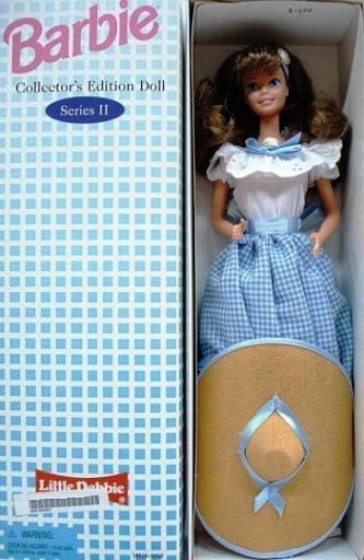 Little Debbie -D Barbie as Little Debbie Snacks' Girl ("Exclusive Collectors Edition Little Debbie Brunette Barbie") Series II "Rare-Vintage" (1995)
