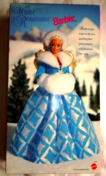 Winter Barbie-C Winter Renaissance Barbie ("JC Penny Exclusive Blonde Special Edition") "Rare-Vintage" (1996)