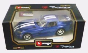 Bburago Dodge Viper GTS Coupe Blue 1-18 1996 (2)