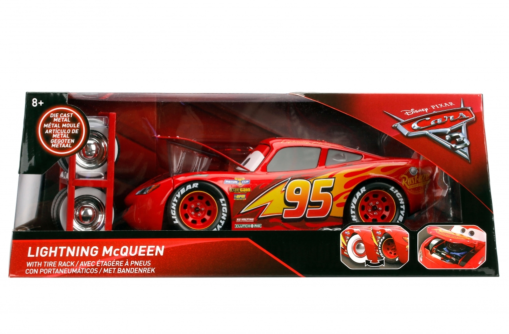 NEW 1:24 JADA TOYS DISPLAY COLLECTION Without Retail Box RED DISNEY PIXAR CARS CRUISING LIGHTNING MCQUEEN Diecast Model Car By Jada Toys 