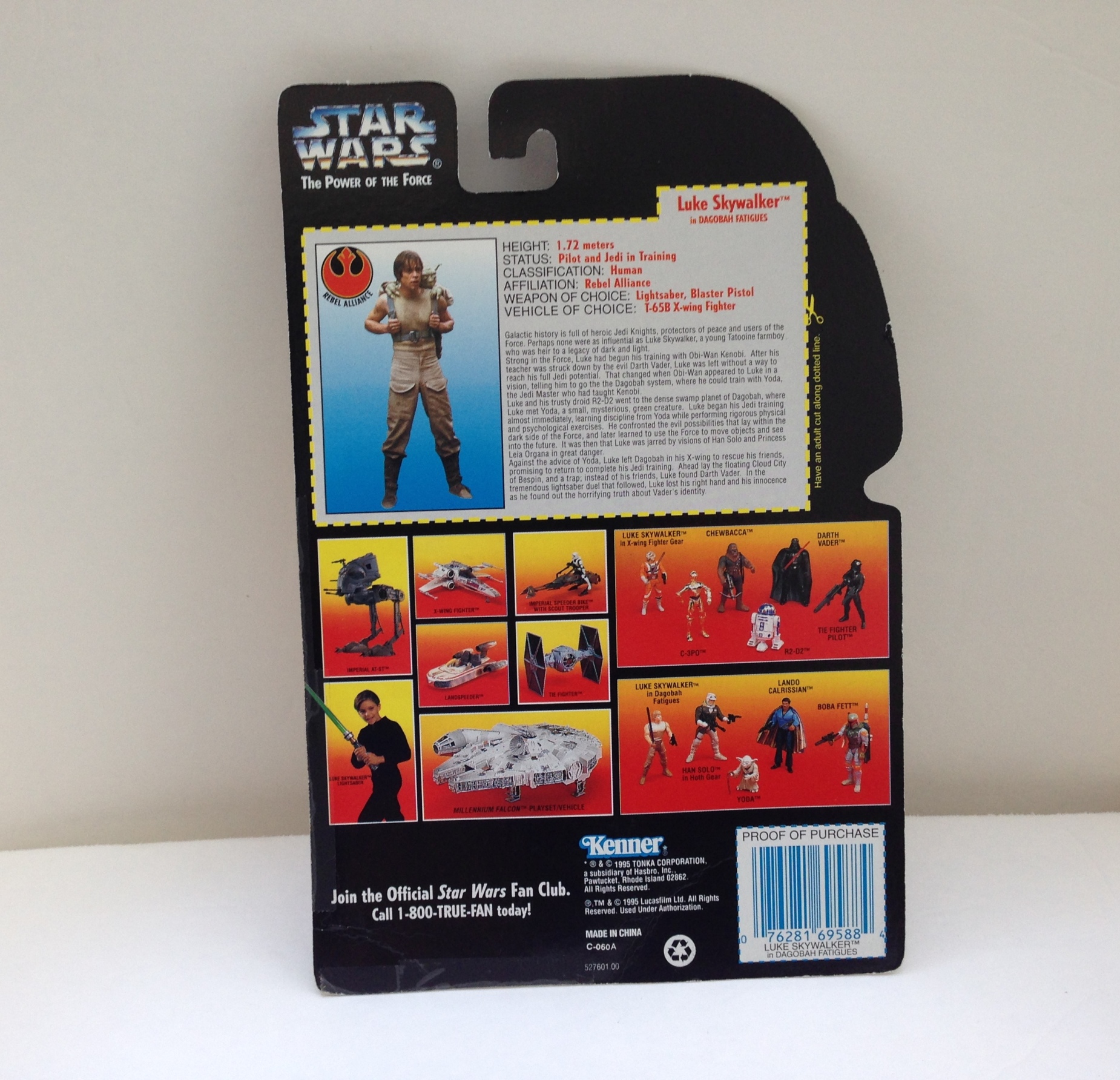 Luke Skywalker (“Re-Taped Age Factor Blister Card!”) Dagobah Fatigues ...
