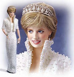 Diana ("Princess of Wales & The People's Princess") Porcelain Portrait Dolls Series "Rare-Vintage" (1998)