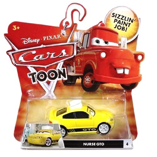 Nurse GTO “Toon #4 w/Sizzlin' Paint Job!” (Disney-Pixar Cars Movie Collectible Series) “Rare-Vintage” (2018)