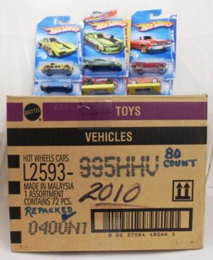 Hotwheels 2010 Case "Special 80-pc Repacked Case Count - From - Original 72 pcs Case Count" (Mattel Hotwheels 2010 Diecast Collectible Series) “Rare-Vintage” (2010)