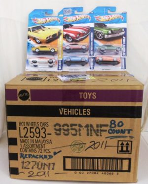 Hotwheels 2011 Case "Special 80-pc Repacked Case Count - From - Original 72 pcs Case Count" (Mattel Hotwheels 2011 Diecast Collectible Series) “Rare-Vintage” (2011)