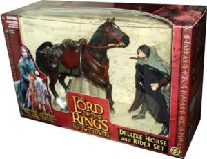 Deluxe Horse And Rider Box Set “Aragorn and Brego w/Sword Slashing & Galloping Action”-The Two Towers Action Figures! (Toybiz The Lord Of The Rings Collector’s Series) “Rare-Vintage” (2002)