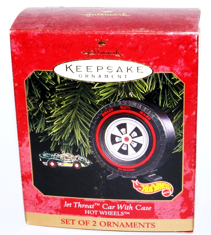 Hallmark Keepsake Ornament 1999 Hot Wheels Jet Threat Car With Case 2 in 1 for sale online