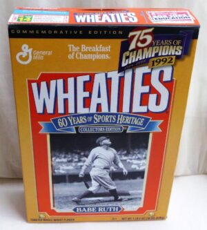 Babe Ruth Empty Box(75 Years Of Champions! Wheaties) (0)