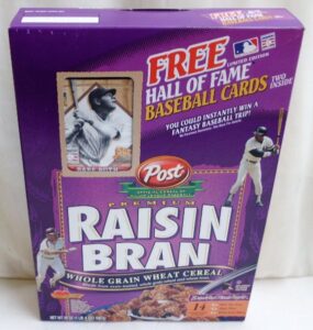 Babe Ruth Empty Box(H Of F Baseball Card! Post Raisin Bran) (0)