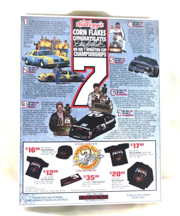 Dale Earnhardt #3 (Commemorative Box 1995 Kellogg's Corn Flakes)-D