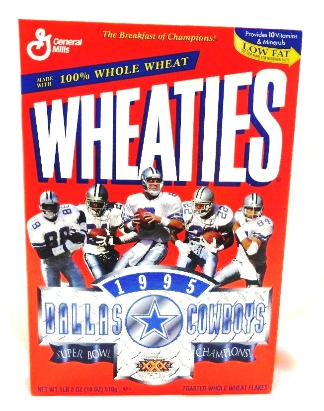 Wheaties Super Bowl Xxx Dallas Cowboys 1995 Superbowl Champions Collectors Cereal Box Edition Wheaties General Mills Rare Vintage 1996 Now And Then Collectibles Wheaties Super Bowl Xxx Dallas Cowboys 1995 Superbowl Champions Collectors Cereal Box Edition Wheaties General Mills Rare Vintage 1996 Now And Then Collectibles