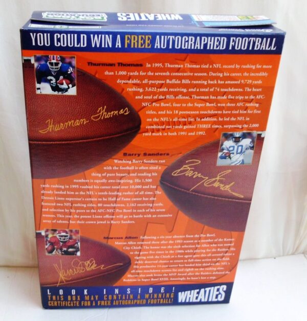 NFL All Pro Running Backs (Barry, Thurman & Marcus) Wheaties (5)