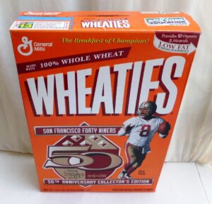 Steve Young #8 NFL (49ers 50th Anniversary Collectors Ed) Wheaties (2)