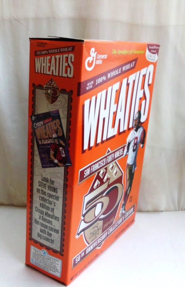 Steve Young #8 NFL (49ers 50th Anniversary Collectors Ed) Wheaties (3)