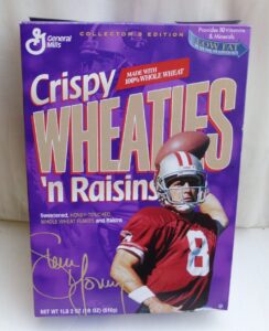 Steve Young #8 (NFL 49ers Crispy Wheaties n Raisins) Wheaties (1)