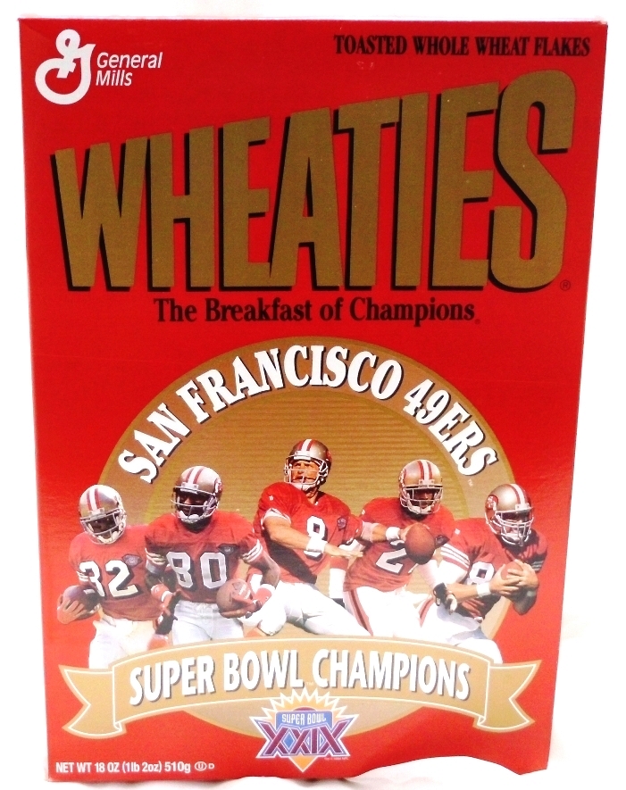 Wheaties Super Bowl Xxix Box San Fransisco 49ers 5 Time Champions Collectors Cereal Box Edition Wheaties General Mills Rare Vintage 1995 Now And Then Collectibles Wheaties Super Bowl Xxix Box San Fransisco 49ers 5 Time Champions Collectors Cereal Box Edition Wheaties General Mills Rare Vintage 1995 Now And Then Collectibles