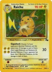 (14) Raichu Unlimited Edition Fossil-Holo Foil (62)-00