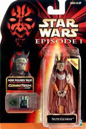 Nute Gunray “Trade Federation official (.0000)” (“Star Wars Episode-1 Phantom Menace CommTech Chip Hasbro Vintage Collection Series-2”) “Rare-Vintage” (1999)
