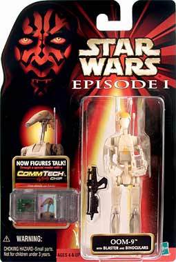 OOM-9 “Blaster And Binoculars In Hand (.0000)” (“Star Wars Episode-1 Phantom Menace Comm-Tech Chip Hasbro Vintage Collection Series-3”) “Rare-Vintage” (1998)