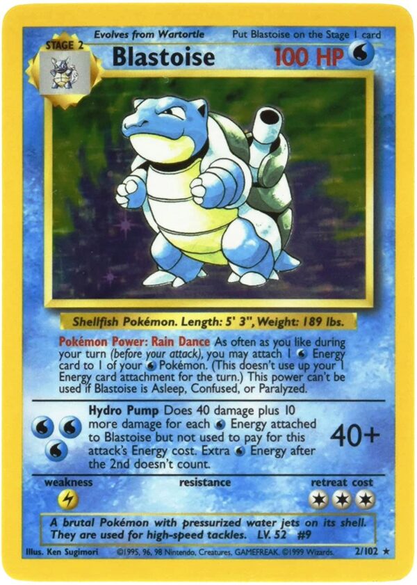 (02) Blastoise Unlimited Base Set 1-c