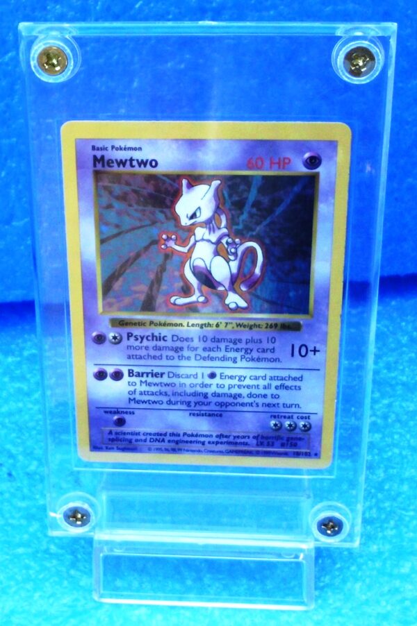 10-102 Mewtwo (Shadowless Holo Foil Unlimited Base Set Edition)1999 (2)