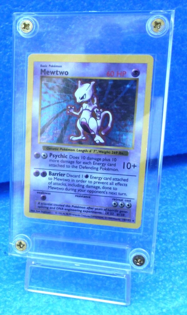 10-102 Mewtwo (Shadowless Holo Foil Unlimited Base Set Edition)1999 (4)